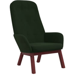 vidaXL Chaise de relaxation Vert foncé Velours - TU