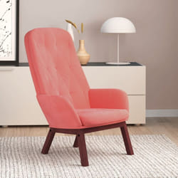 vidaXL Chaise de relaxation Rose Velours - TU