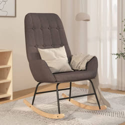 Vidaxl - Chaise à bascule Gris foncé Tissu