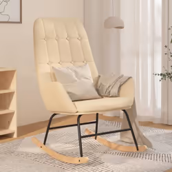 Asseyez-vous confortablement et détendez-vous dans cette chaise à bascule. C’est un choix parfait pour la détente. Revêtue de ...
