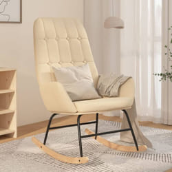 Vidaxl - Chaise à bascule Crème Tissu