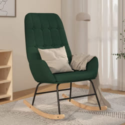 Vidaxl - Chaise à bascule Vert foncé Tissu