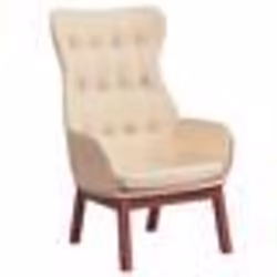 vidaXL Chaise de relaxation Crème Tissu - TU