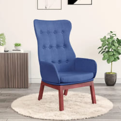 vidaXL Chaise de relaxation Bleu Tissu - TU