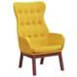 vidaXL Chaise de relaxation Jaune moutarde Tissu - TU