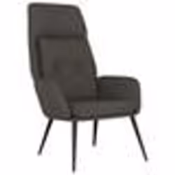 vidaXL Chaise de relaxation Gris foncé Similicuir daim - TU