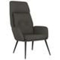 vidaXL Chaise de relaxation Gris foncé Similicuir daim - TU