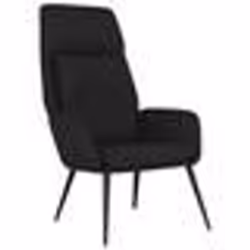 vidaXL Chaise de relaxation Noir Similicuir daim - TU