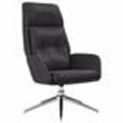 vidaXL Chaise de relaxation Noir Cuir véritable - TU