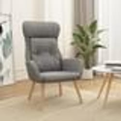 vidaXL Chaise de relaxation Gris clair Tissu - TU
