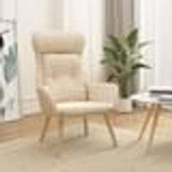 vidaXL Chaise de relaxation Crème Tissu - TU