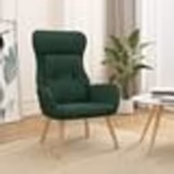 vidaXL Chaise de relaxation Vert foncé Tissu - TU