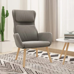 vidaXL Chaise de relaxation Gris clair Velours - TU