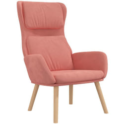 vidaXL Chaise de relaxation Rose Velours - TU