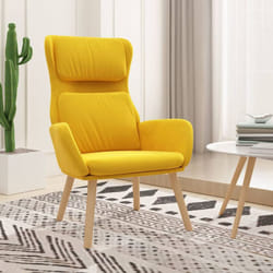 Vidaxl - Chaise de relaxation Jaune moutarde Velours