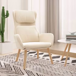 Vidaxl - Fauteuil de relaxation en velours avec coussins disponibles en différentes couleurs Couleur : crème