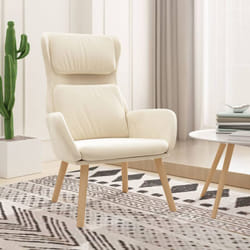 Vidaxl - Fauteuil de relaxation en velours avec coussins disponibles en différentes couleurs Couleur : crème