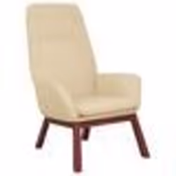 vidaXL Chaise de relaxation Crème Tissu - TU