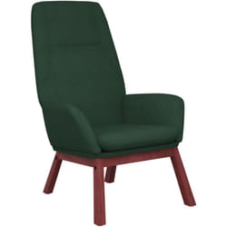 Chaise de relaxation Vert foncé Tissu vidaXL