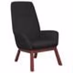 vidaXL Chaise de relaxation Noir Tissu - TU