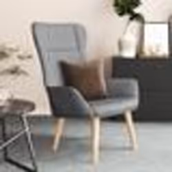 vidaXL Chaise de relaxation Gris clair Tissu - TU