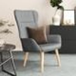 vidaXL Chaise de relaxation Gris clair Tissu - TU