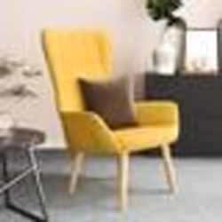 vidaXL Chaise de relaxation Jaune moutarde Tissu - TU