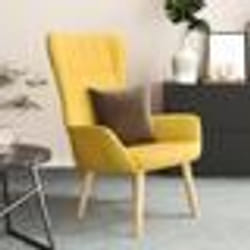 vidaXL Chaise de relaxation Jaune moutarde Tissu - TU
