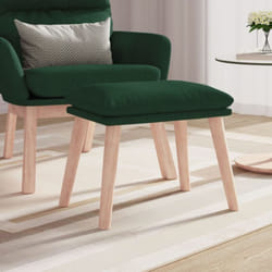 vidaXL Repose-pied Vert foncé 45x29,5x35 cm Tissu