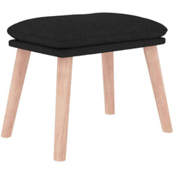 Repose-pied Noir 45x29,5x35 cm Tissu vidaXL