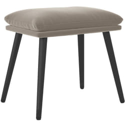 Vidaxl - Repose-pied Gris clair 45x29,5x35 cm Velours