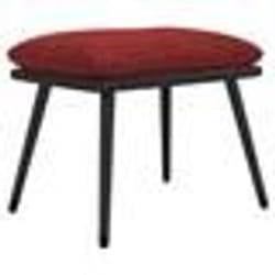 vidaXL Repose-pied Rouge bordeaux 45x29,5x35 cm Tissu et similicuir