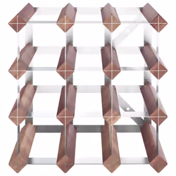 VidaXL 340891 porte-bouteilles Acier, Bois Marron - Vue supplémentaire 4