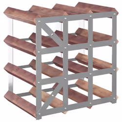 VidaXL 340891 porte-bouteilles Acier, Bois Marron - Vue supplémentaire 6