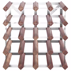 VidaXL 340892 porte-bouteilles Acier, Bois Marron - Vue supplémentaire 4