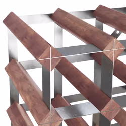 VidaXL 340892 porte-bouteilles Acier, Bois Marron - Vue supplémentaire 7