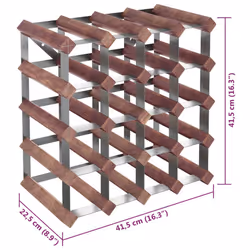 VidaXL 340892 porte-bouteilles Acier, Bois Marron - Vue supplémentaire 8