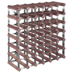 VidaXL 340893 porte-bouteilles Acier, Bois Marron