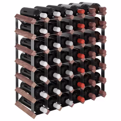 VidaXL 340893 porte-bouteilles Acier, Bois Marron
