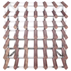 VidaXL 340893 porte-bouteilles Acier, Bois Marron - Vue supplémentaire 4