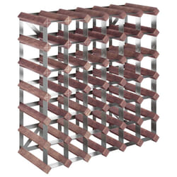 VidaXL 340894 porte-bouteilles Acier, Bois Marron
