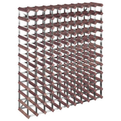 VidaXL 340895 porte-bouteilles Acier, Bois Marron
