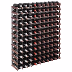 VidaXL 340895 porte-bouteilles Acier, Bois Marron