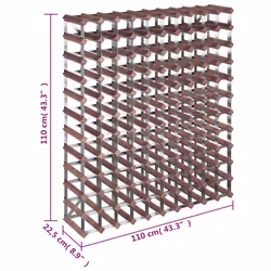 VidaXL 340895 porte-bouteilles Acier, Bois Marron - Vue supplémentaire 8