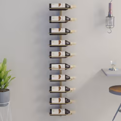 Ce casier à vin mural est pratique pour vous aider à organiser et à conserver vos vins préférés. Capacité jusqu'à 10 bouteill ...