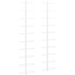 Vidaxl - Casier à vin mural pour 10 bouteilles 2 pcs Blanc Métal