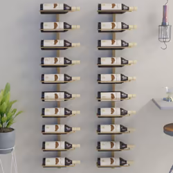Ce casier à vin mural est pratique pour vous aider à organiser et à conserver vos vins préférés. Capacité jusqu'à 10 bouteill ...