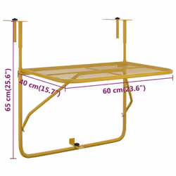 VidaXL 340917 table de jardin Or - Vue supplémentaire 7