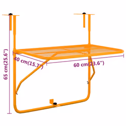 VidaXL 340920 table de jardin Jaune - Vue supplémentaire 7