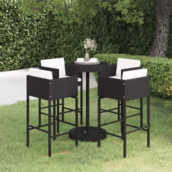 Cet ensemble élégant de bar de jardin vous permet de passer des moments agréables et confortables avec votre famille et vos a ...